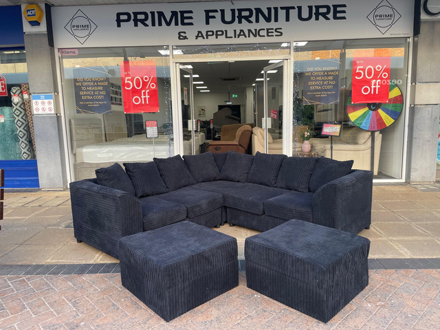 Black Corner Sofa #U1223