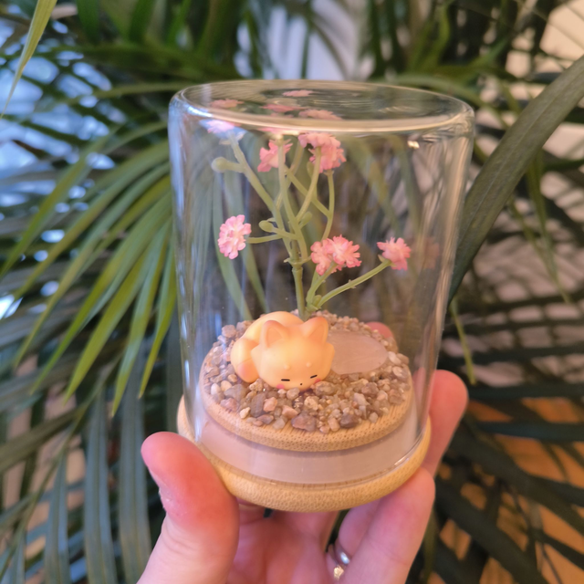 Ami protecteur - Renard couché (quartz rose)