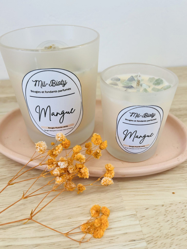 Bougie Fluorite verte : Mangue