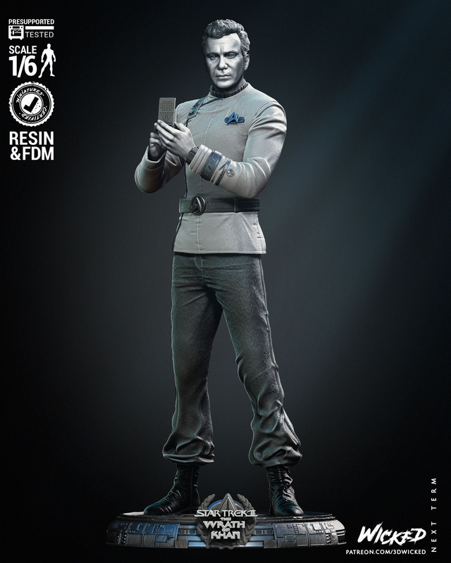 STATUE CAPITAINE KIRK STAR TREK série movie  