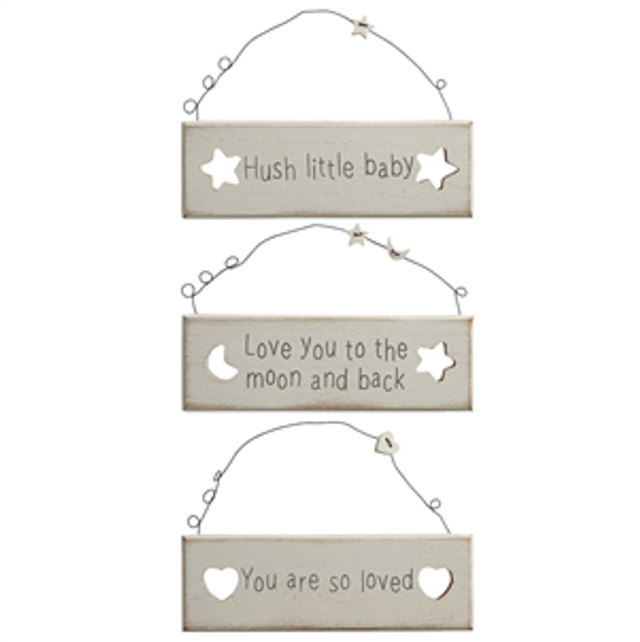 Vintage White Baby Sign - You are so loved