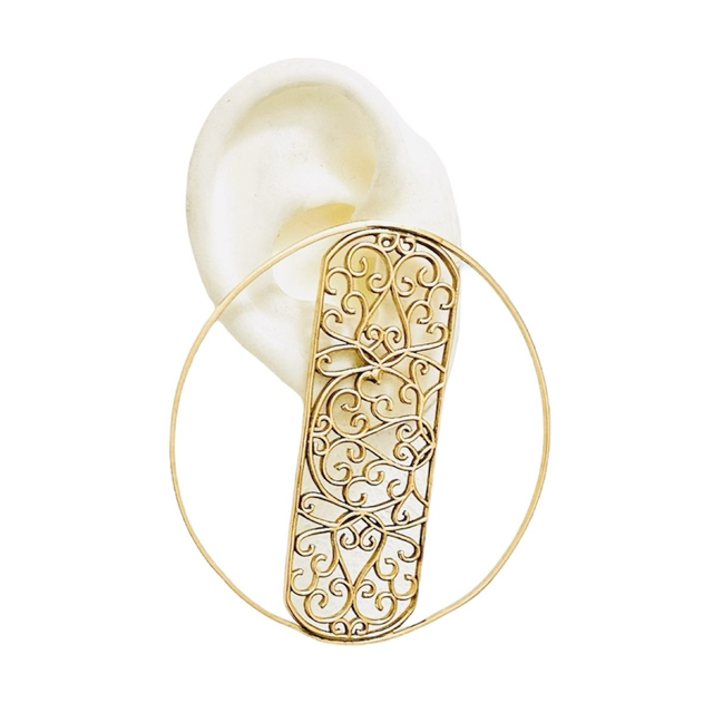 Orecchini cerchio e rettangolo