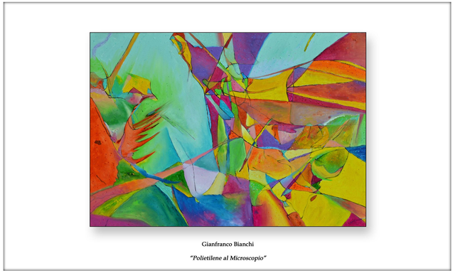 Litografia "Polietilene al Microscopio"