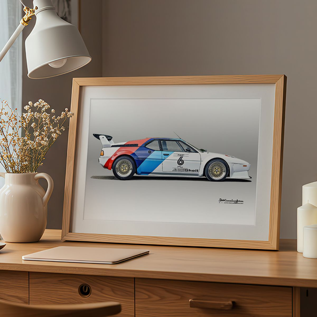 C260201 BMW M1 Procar E26 #6 Nelson Piquet (side view)