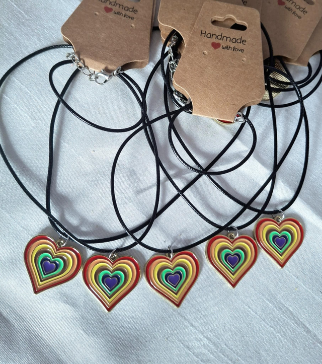 Rainbow Heart Necklace 