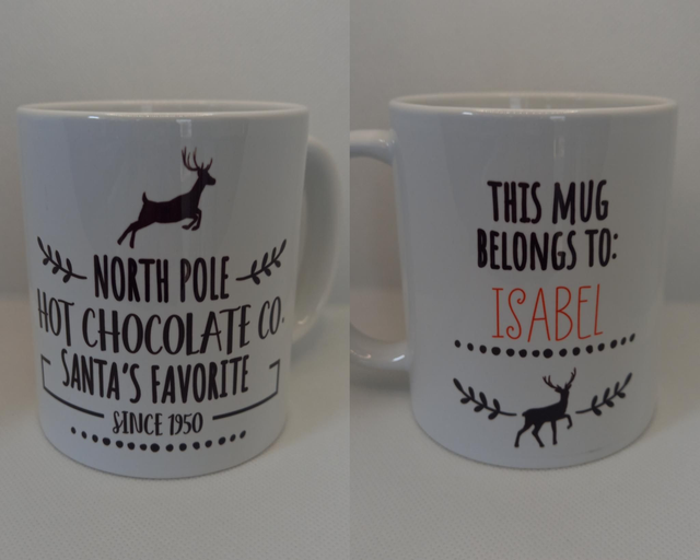 Personalised Hot Chocolate Christmas 11oz Sublimated Mug 
