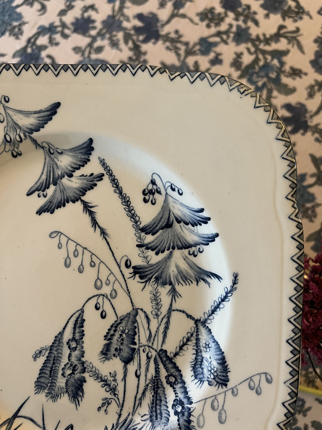 INDIANA - Plat piédouche (ou présentoir) de la manufacture française Clairefontaine - Terre de Fer