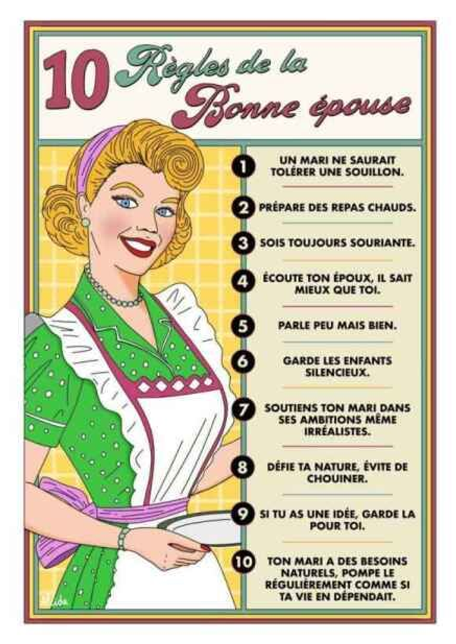 Les 10 règles de la bonne épouse