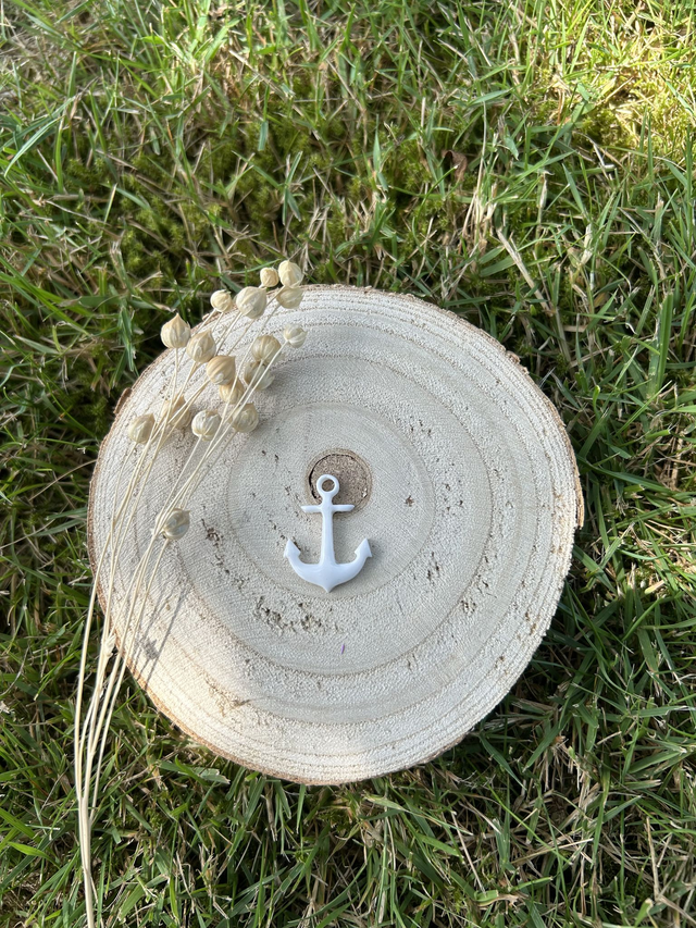 Pampilles ancre de bateau blanches 