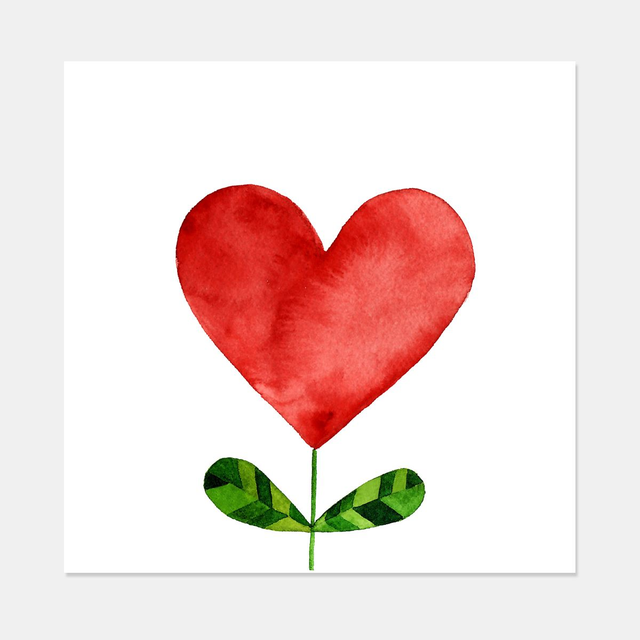 Carte postale "Coeur en fleur" 