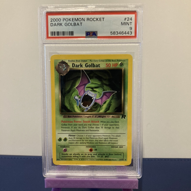 Pokemon PSA 9 - Dark Golbat - Rocket - #24