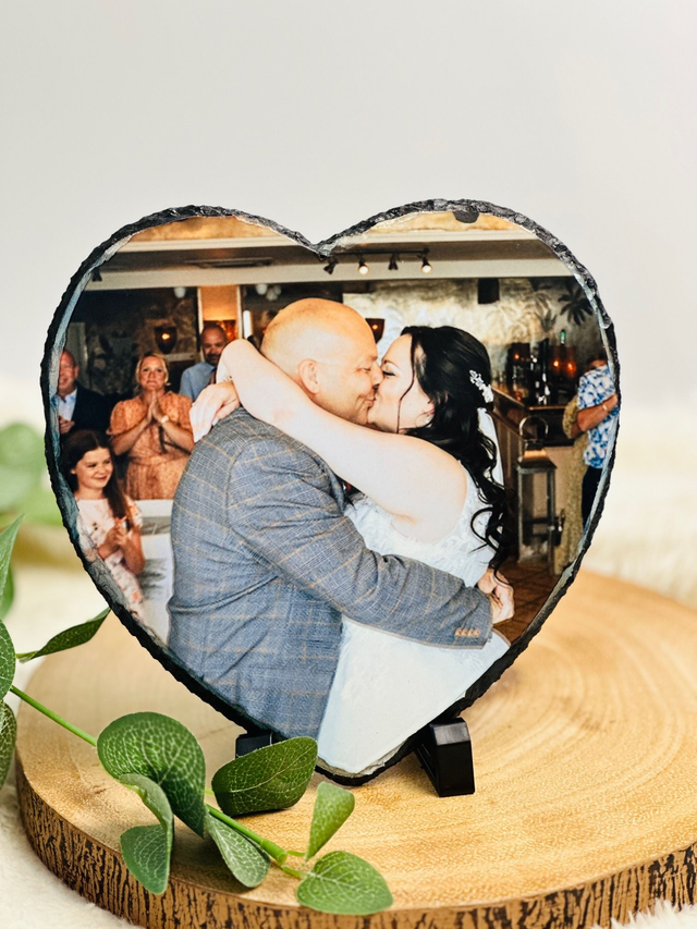 Wedding Photo Rock Slate