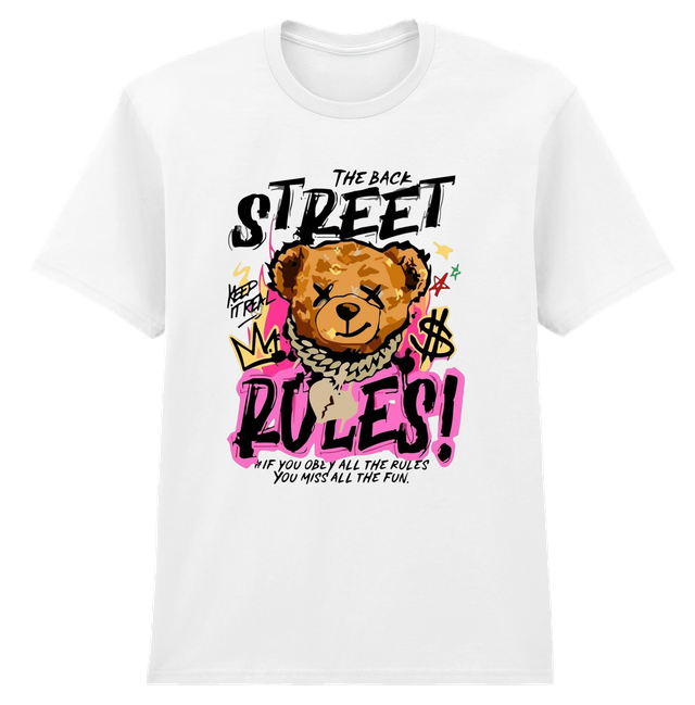 The Back Street Rules White Soft Spun Patterned T-Shirt