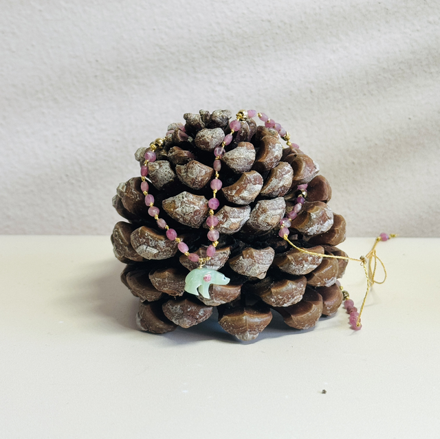 Collier Nomade Ours Rose