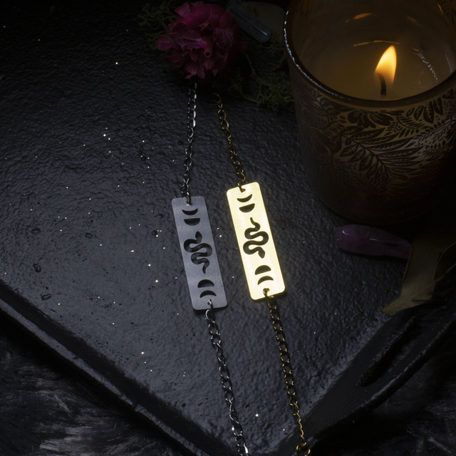 "snakies" bracelet en laiton et acier inoxydable  