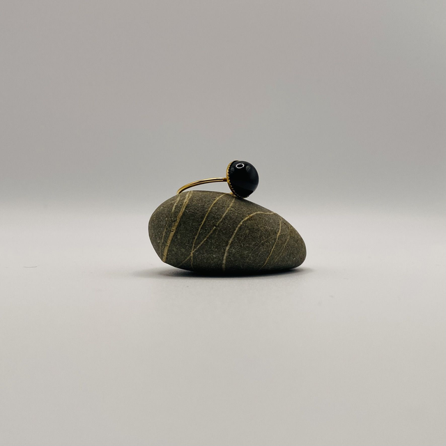 Bague Louise - obsidienne