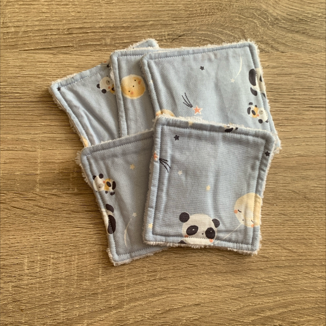 Lot de 5 lingettes lavables