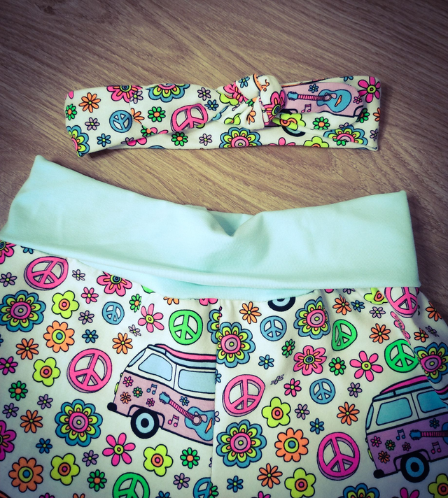 G*     24 MOIS Pantalon confort "PEACE" + bandeau  2/3 ans 