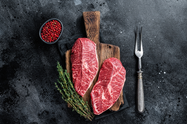 Beef Flat Iron Steaks  (£21.49 per kg) 2 per pack