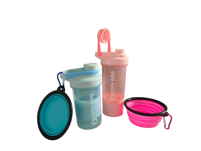 Cool Dog Water Bottle and Treat Holder