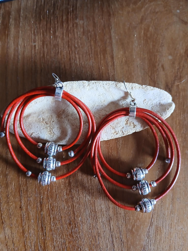 Boucles d'oreilles cuir