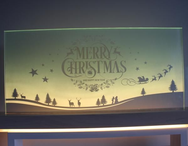 o9 Leuchtobjekt "Christmas" 29 x 62 cm