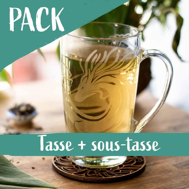 Pack - Tasse dragon + Sous-tasse