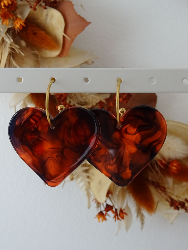 Coeur : écaille de tortue