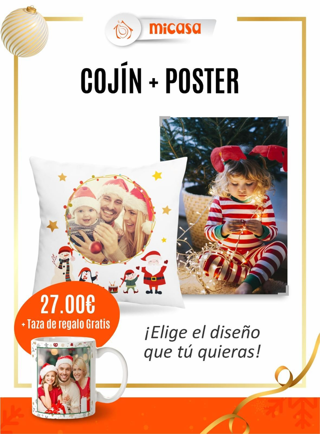 PACK COJIN +POSTER +TAZA PERSONALIZADA 