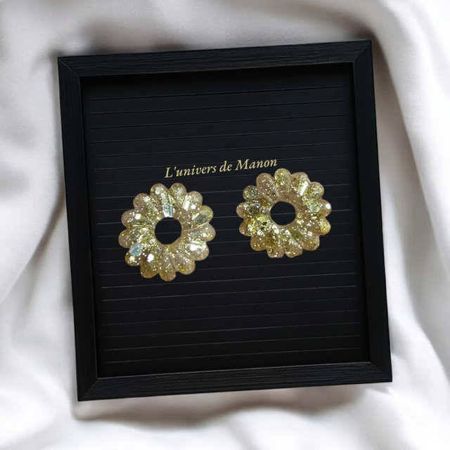 2 Pampilles mat   (créoles interchangeables)  