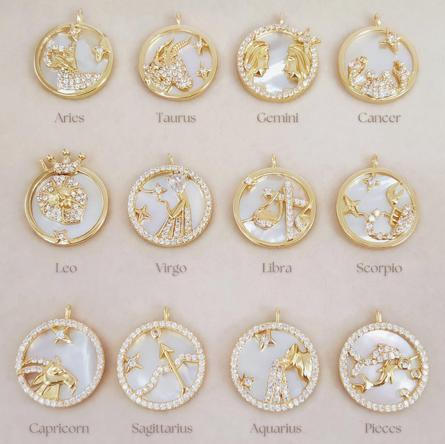 MOTHER OF PEARL ZODIAC NECKLACE
