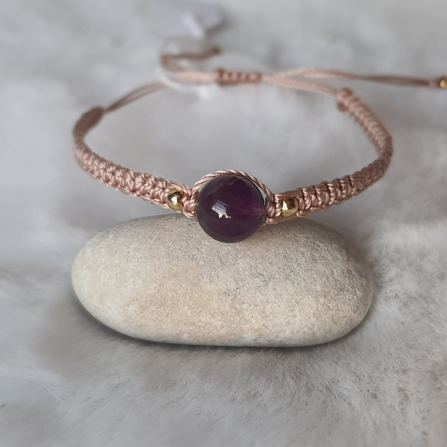 Bracelet femme 1 pierre "Améthyste"