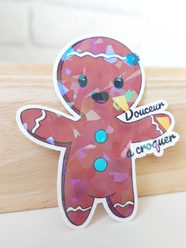 Stickers illustrés de Noël "Douceur à croquer"| Autocollants colorés à l’unité