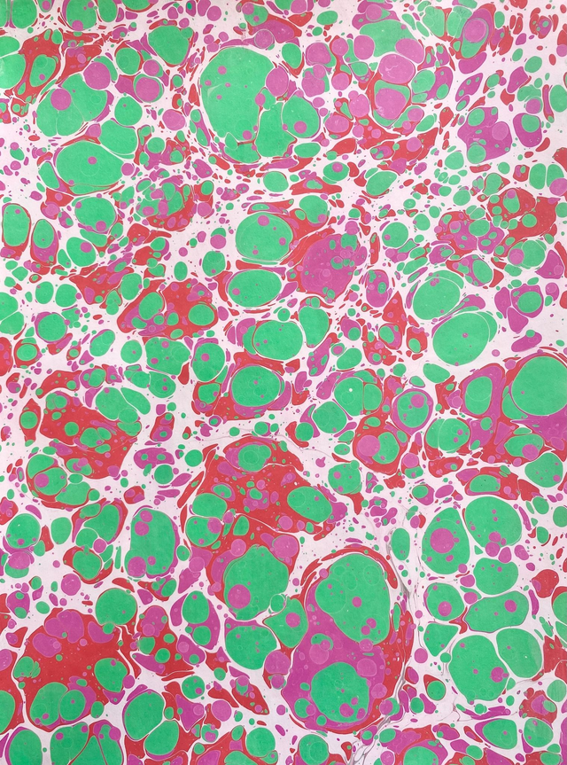 "Feeling Pretty Jolly" Stone Marbled Paper