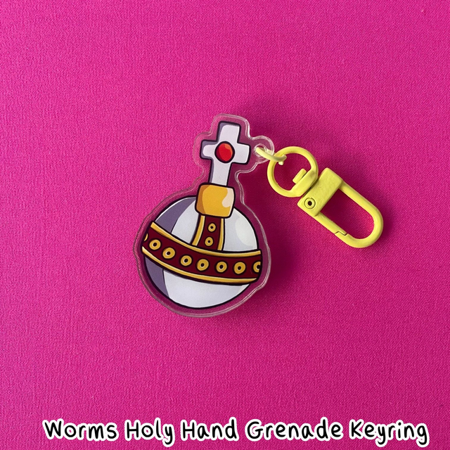 Worms Holy Hand Grenade Keyring