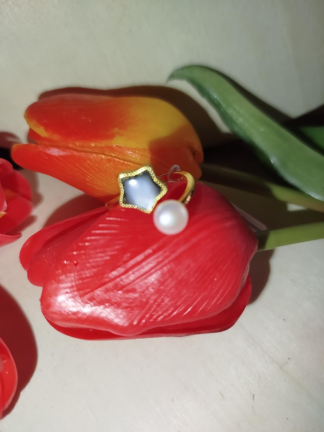  Bague &quot;Étoile &amp; Perle&quot;