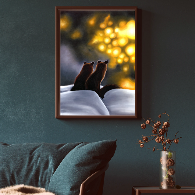 Renards couché de soleil