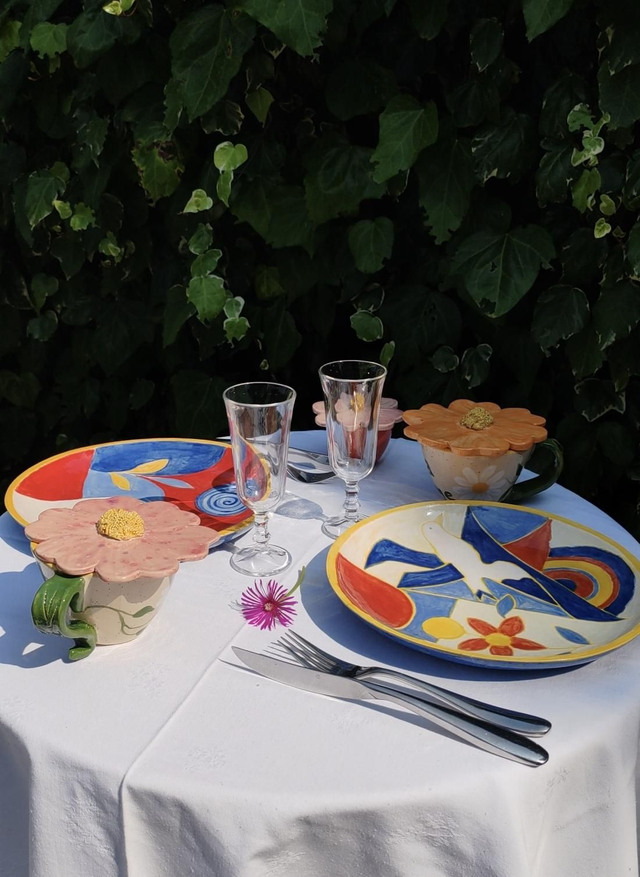 Assiette "L'Albatros et le Soleil"