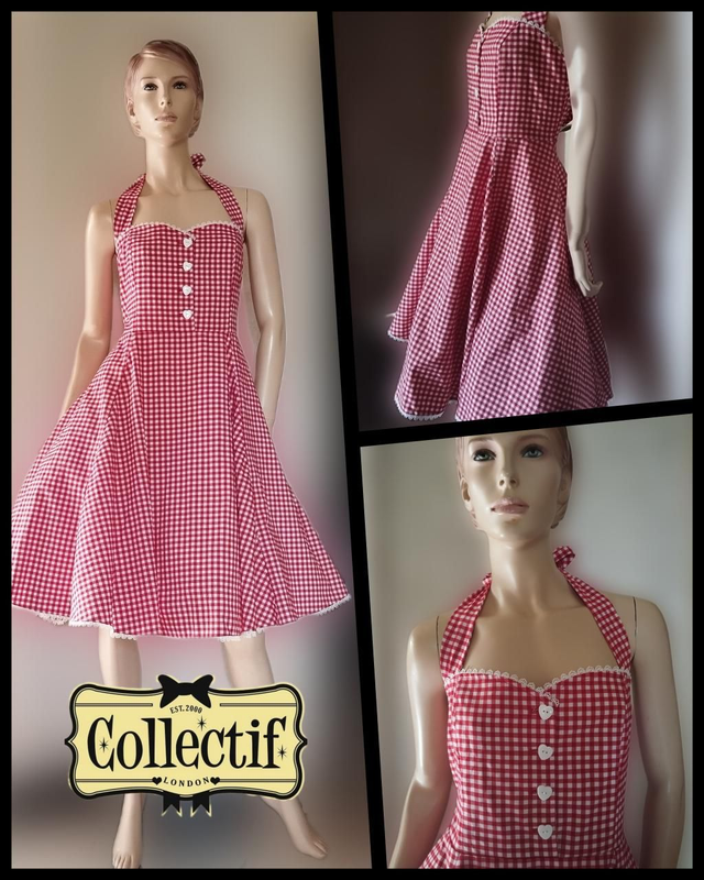 Robe Collectif Gretel Red Gingham T44