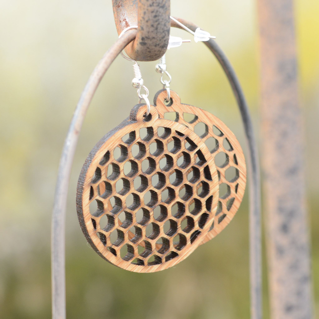 Boucles d’oreilles – Alvéole