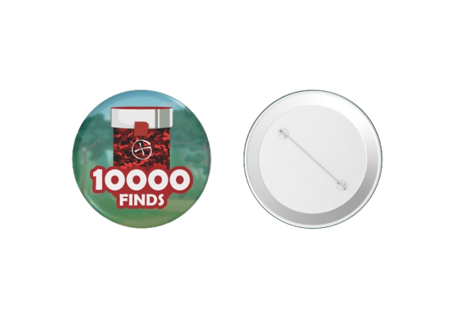 Badge Geocaching - 10000 Finds (Ø 4,4 cm)