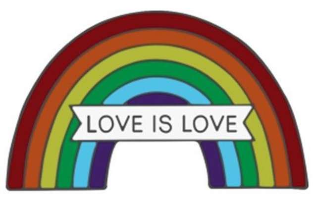LOVE IS LOVE Rainbow Enamel Pin Badge