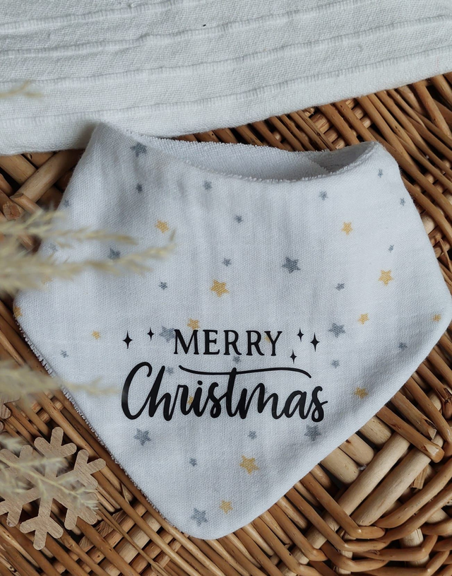 Bavoir &quot;Merry Christmas&quot; 