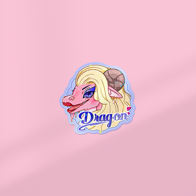🆕 Sticker à lamination holographique DRAG-ON