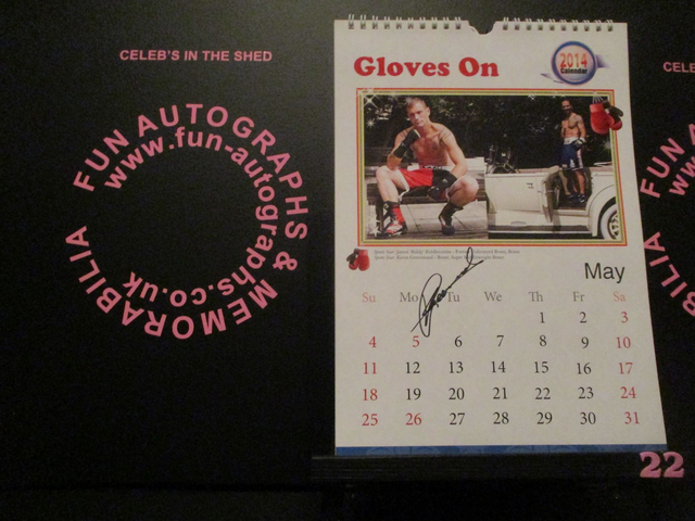Kevin 'Green Machine' Greenwood - Gloves On 2014 Autographed Calendar Page (22)