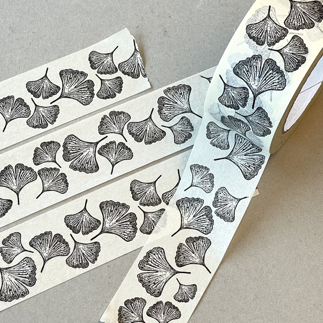 Klebeband Ginkgo schwarz 5cm/50m