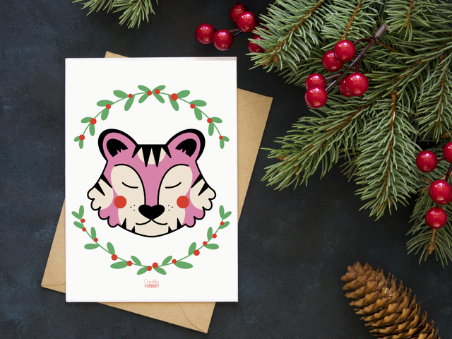 Tigre Rose de Noël