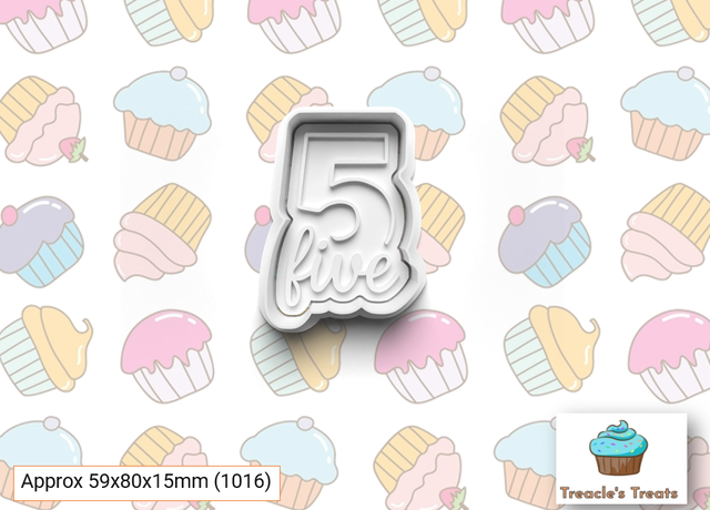 Numbers with text Fondant/cookie stamps with cutters