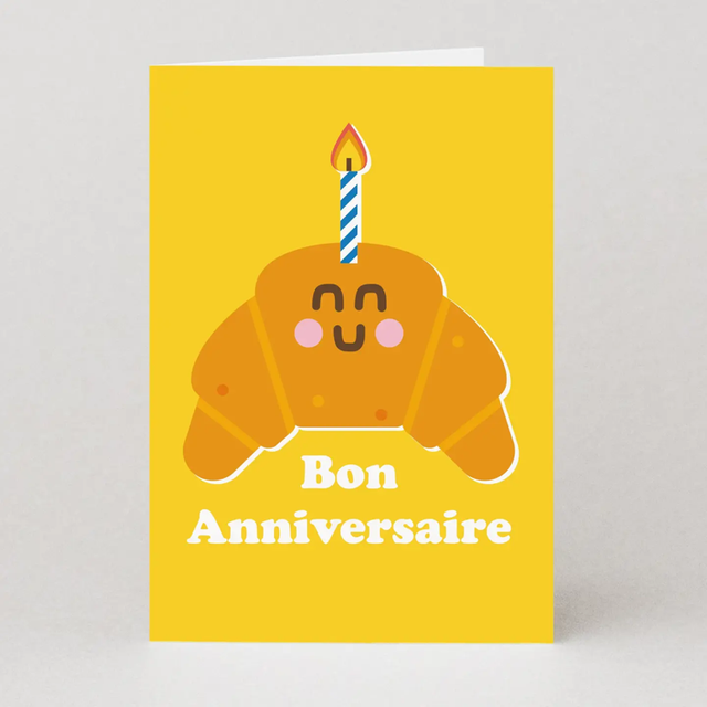 Croissant Birthday Card | Croissant Greeting Card