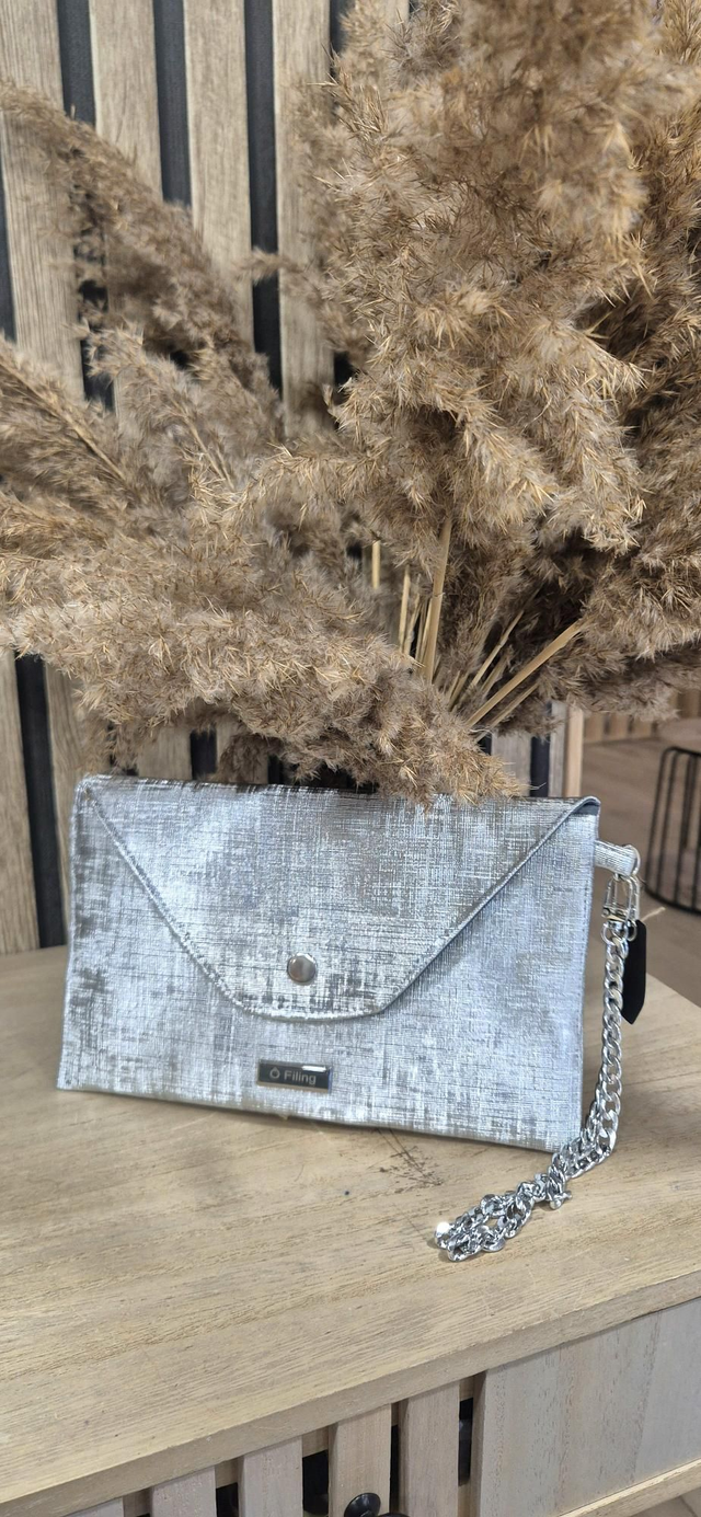 Pochette Anne argent 